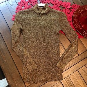 VINTAGE! Saks Fifth Ave Turtleneck - gold!